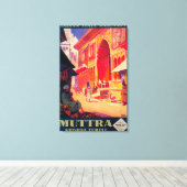 Muttra Krishna Temple Travel Poster Leinwanddruck (Insitu (Holzboden))
