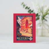 Muttra Krishna Temple Travel Poster Postkarte (Stehend Vorderseite)