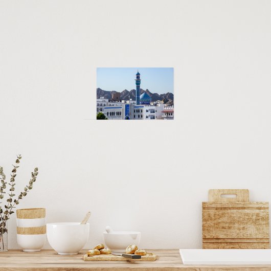 Muttrah Moschee - Muscat, Oman Poster (Küche)