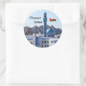 Muttrah Moschee - Muscat, Oman Runder Aufkleber (Tasche)