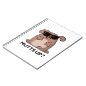 Mutts Up Funny Doggie Pun Notizblock (Linke Seite)