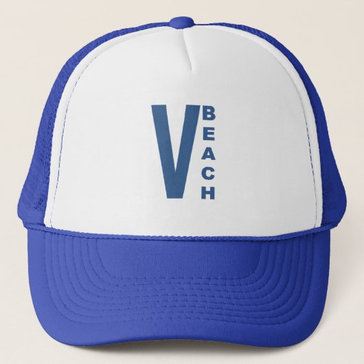 Mütze Trucker Blanc Royal VIRGINIA BEACH (Vorderseite)