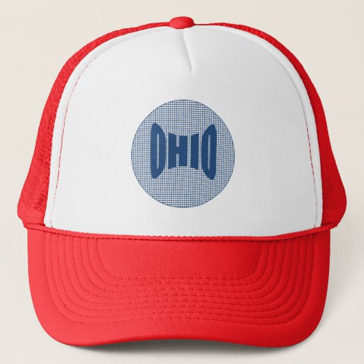 Mütze Trucker rot DESIGN OHIO (Vorderseite)