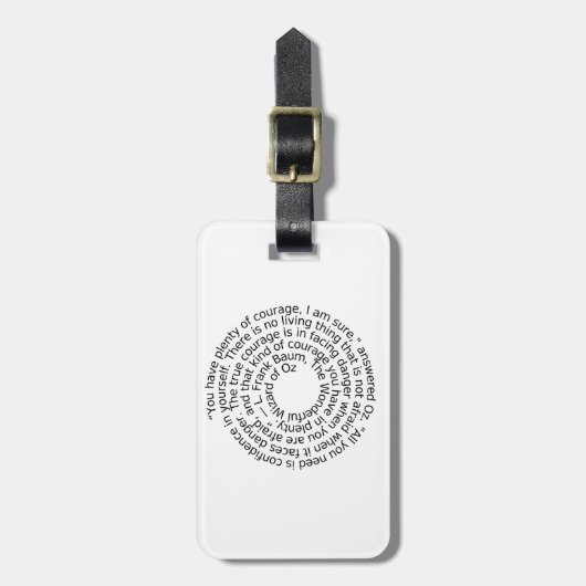 Mutzitat-Gepäckanhänger Gepäckanhänger (Vorderseite vertikal)