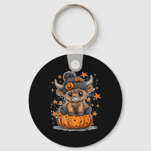 Muu ich meine Boo Lustiger Herbst-Kürbis-Kuh Hallo Schlüsselanhänger