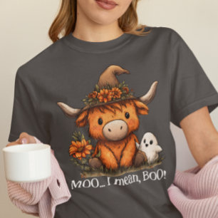 Muu ich meine Buh Highland-Kuh Halloween-Geist Tri-Blend Shirt