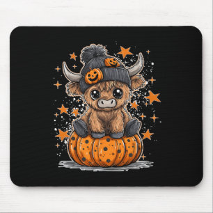 Muu, ich meine Buh, lustiger Herbst-Kürbis-Kuh-Hal Mousepad