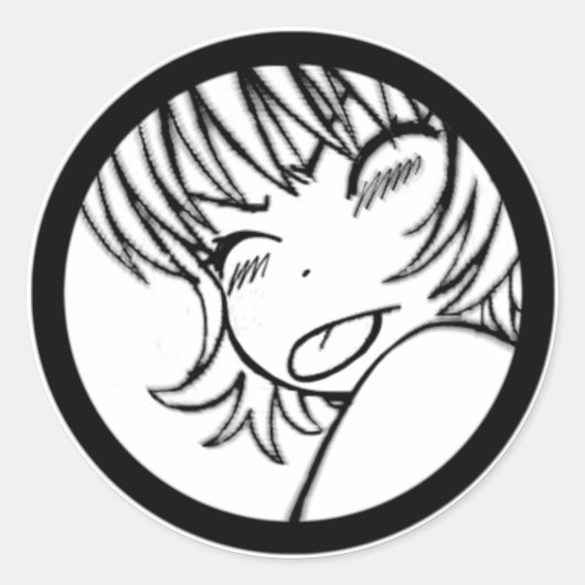 muuhh - niedliche Tiere - Kawaii >_< Runder Aufkleber (Vorderseite)