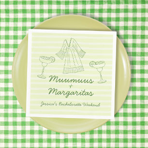 Muumuus & Margarita Handgeschriebene Bachelorette Serviette