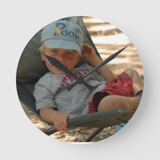 Muur Klok met Foto Runde Wanduhr (Vorderseite)