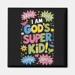 Muve Loved God's Super Kid Christlich Faith Affirm Magnet