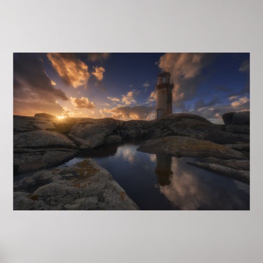 Muxia Lighthouse | Galicien, Spanien Poster (Vorne)