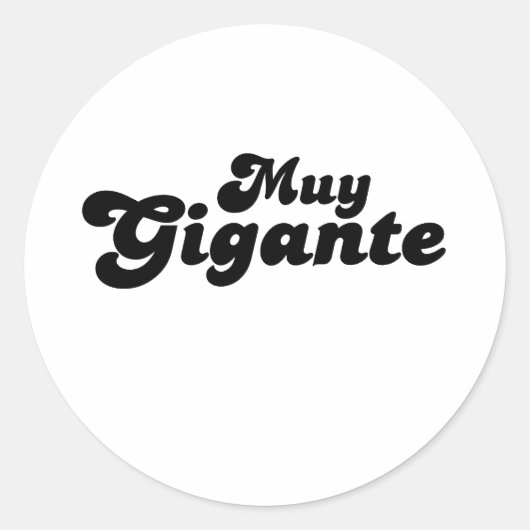 Muy Gigante Runder Aufkleber (Vorderseite)