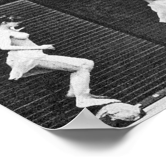 Muybridge Lady springt Poster (Ecke)