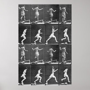 Muybridge Lady springt Poster
