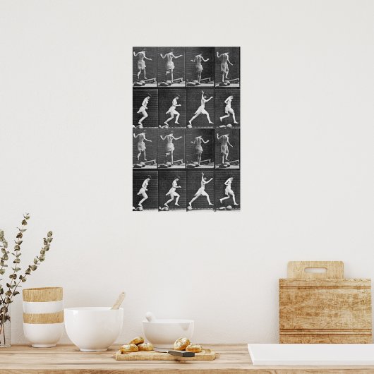Muybridge Lady springt Poster (Küche)