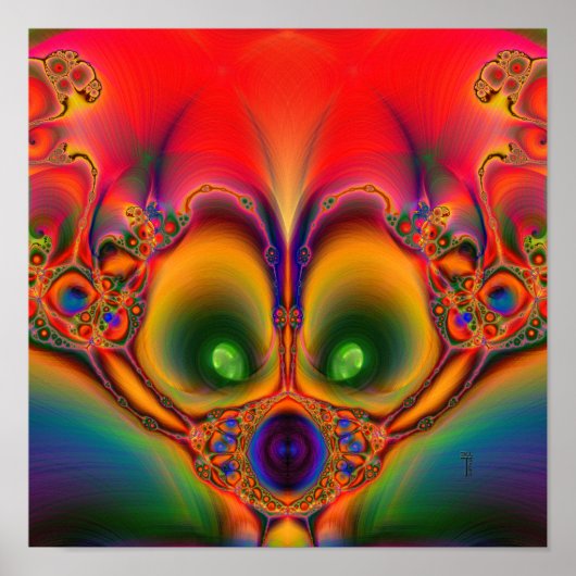 Muzzled (12" x 12") Art Print Poster (Vorne)