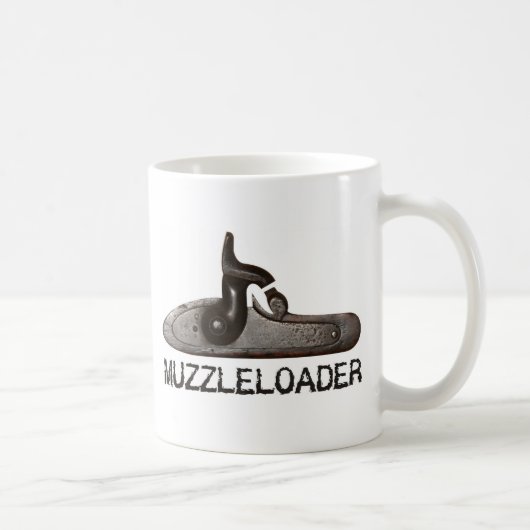 Muzzleloader Hinterteil u. Hammer, Kaffeetasse (Rechts)