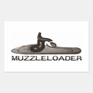 Muzzleloader Hinterteil u. Hammer, Rechteckiger Aufkleber