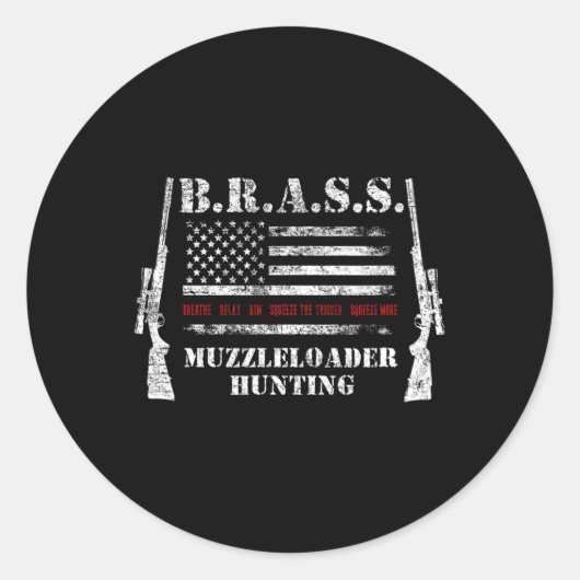 Muzzleloader-Zubehör flattert das Feuer der amerik Runder Aufkleber (Vorderseite)