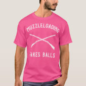 Muzzleloading nimmt Balls Muzzleloader Rifle T-Shirt (Vorderseite)