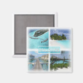 MV0021 Asien, Malediven, Kühlschrank Magnet (Vorderseite/Rückseite)