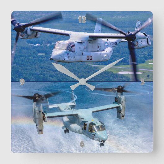 MV-22B OSPREY QUADRATISCHE WANDUHR (Vorderseite)