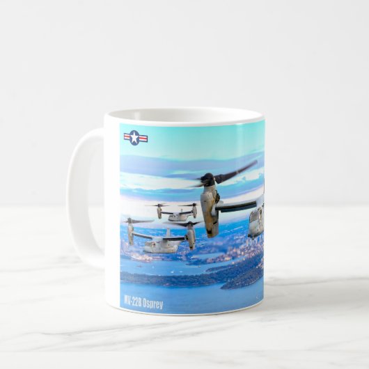 MV-22B OSPREY ÜBER AUSTRALIEN KAFFEETASSE (Vorderseite Links)