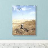 MV-22B Ospreys fliegen über den Korpus der US-Mari Leinwanddruck (Insitu (Holzboden))