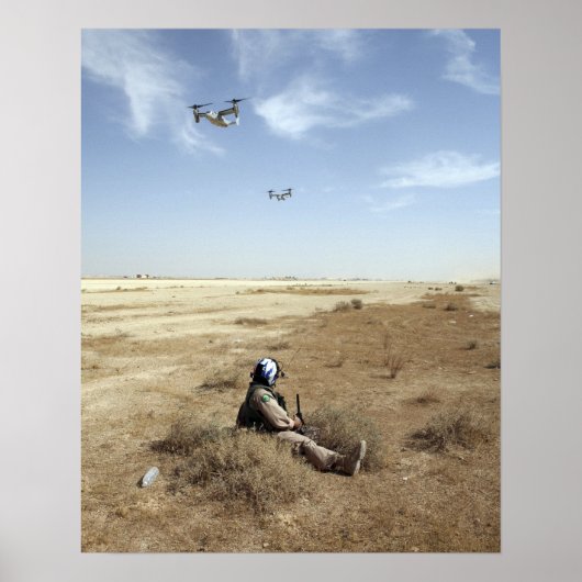 MV-22B Ospreys fliegen über den Korpus der US-Mari Poster (Vorne)