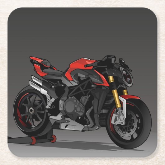 MV Agusta Brutale 1000RR Rechteckiger Pappuntersetzer (Vorderseite)
