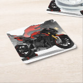 MV Agusta Brutale 1000RR with special background Rechteckiger Pappuntersetzer (angewinkelt)