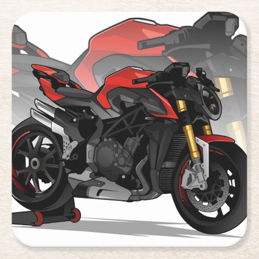 MV Agusta Brutale 1000RR with special background Rechteckiger Pappuntersetzer (Vorderseite)
