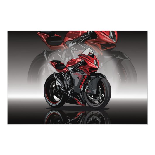 MV Agusta F3 with special background Fotodruck (Vorne)