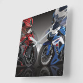 MV Agusta F3 x Suzuki GSX-R Quadratische Wanduhr (Winkel)