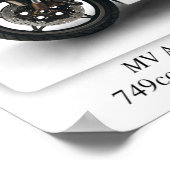 MV Agusta F4750 Serie Oro Motorrad - A3 Größe Poster (Ecke)