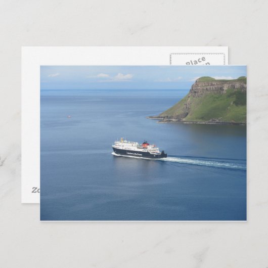 MV Hebrides verlassend Uig Postkarte (Vorne/Hinten)