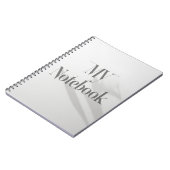 MV-Initialen: Subtile Shadowed Monogram Notizblock (Linke Seite)