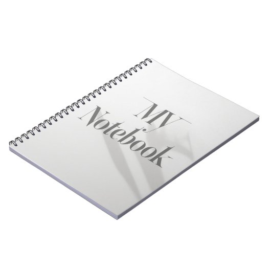 MV-Initialen: Subtile Shadowed Monogram Notizblock (Linke Seite)