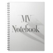 MV-Initialen: Subtile Shadowed Monogram Notizblock (Vorderseite)