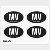 MV Pull Martha's Vineyard Oval Autoaufkleber Ovaler Aufkleber (Blatt)