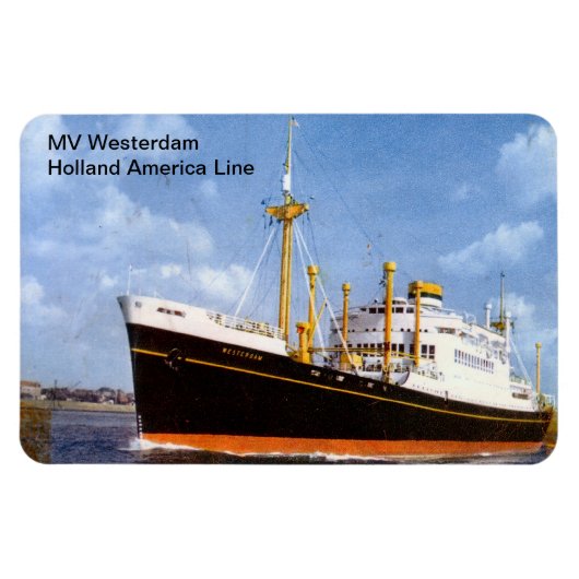 MV Westerdam, Holland America Line Magnet (Horizontal)