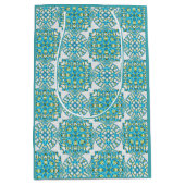 MVB Aquamarine blaue und gelbe Imitate Mittlere Geschenktüte (Vorderseite)