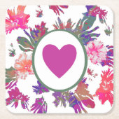 MVB-Array der Liebe Bouquet Design Rechteckiger Pappuntersetzer (Vorderseite)