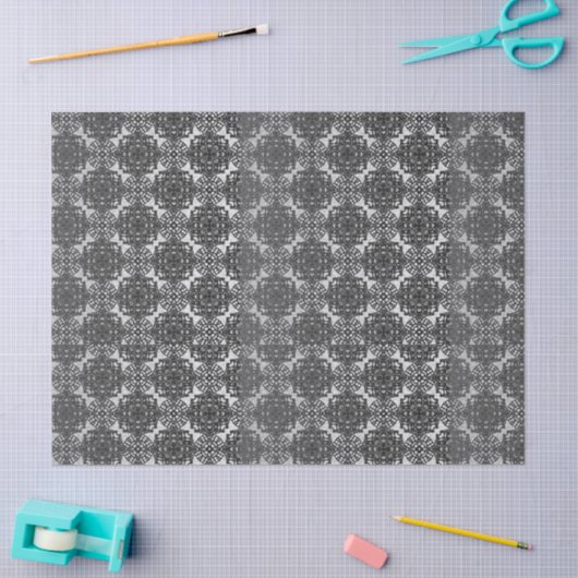 MVB Black Imitats Lace Gray Seidenpapier (Basteln)