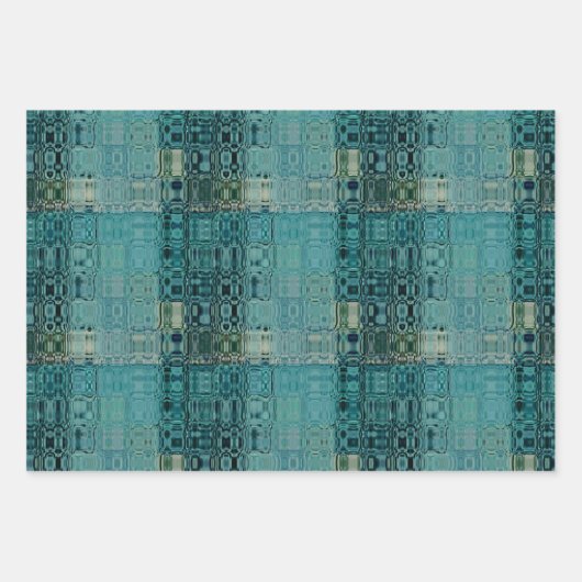 MVB Blue Aquamarin-Imitat-Glas Geschenkpapier Set (Vorderseite)