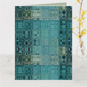 MVB Blue Aquamarin-Imitat-Glas Karte (Gelbe Blume)