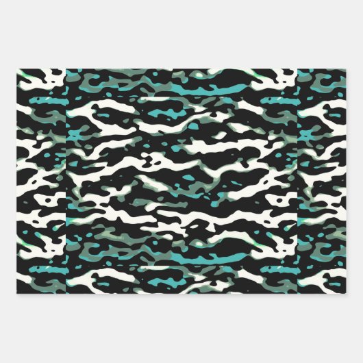 MVB Cameo Masculine Green 2 Design Geschenkpapier Set (Vorderseite)