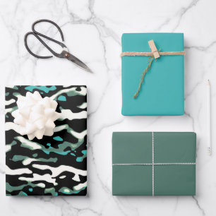 MVB Cameo Masculine Green 2 Design Geschenkpapier Set