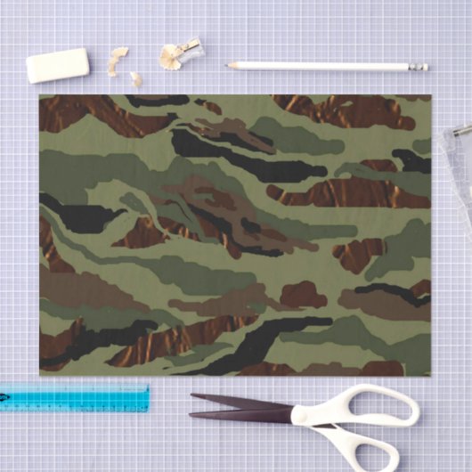 MVB Camouflage Muster Gewebe Seidenpapier (Handwerk)